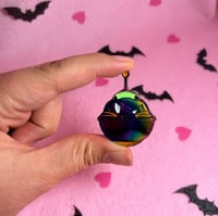 Image 2 of Scuzzy Character Pin - 1.75 Inch Tall - Rainbow plated metal