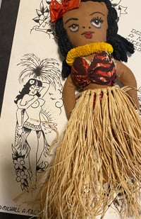 Image 2 of Hawaiian Vintage Doll: Rag Hula Girl 12”