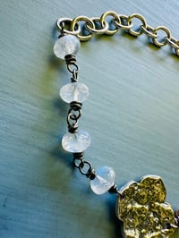 Image 5 of chunky sterling silver chain and medallion bracelet