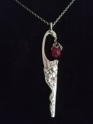 Image of Sterling Silver and Ruby Pendant  Copy