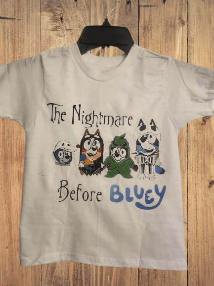 Image of Spider Shirt or Nightmare Before Bluey Shirt