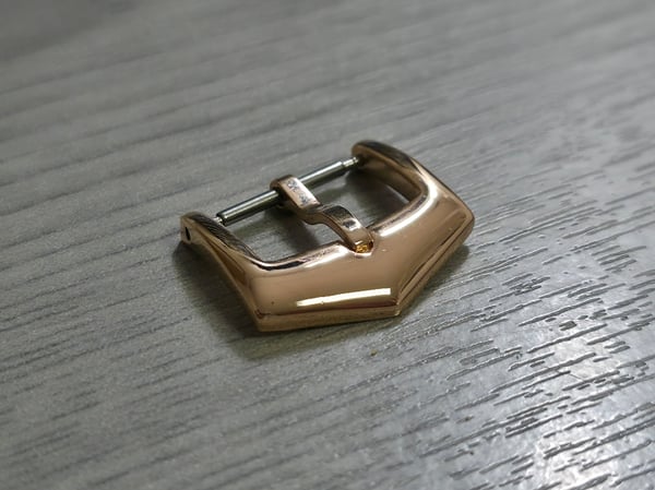 Image of Patek Philippe 16/18mm Rose Gold Plated strap buckle,NEW