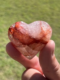 Image 2 of Fire Quartz Heart Carving | #3014