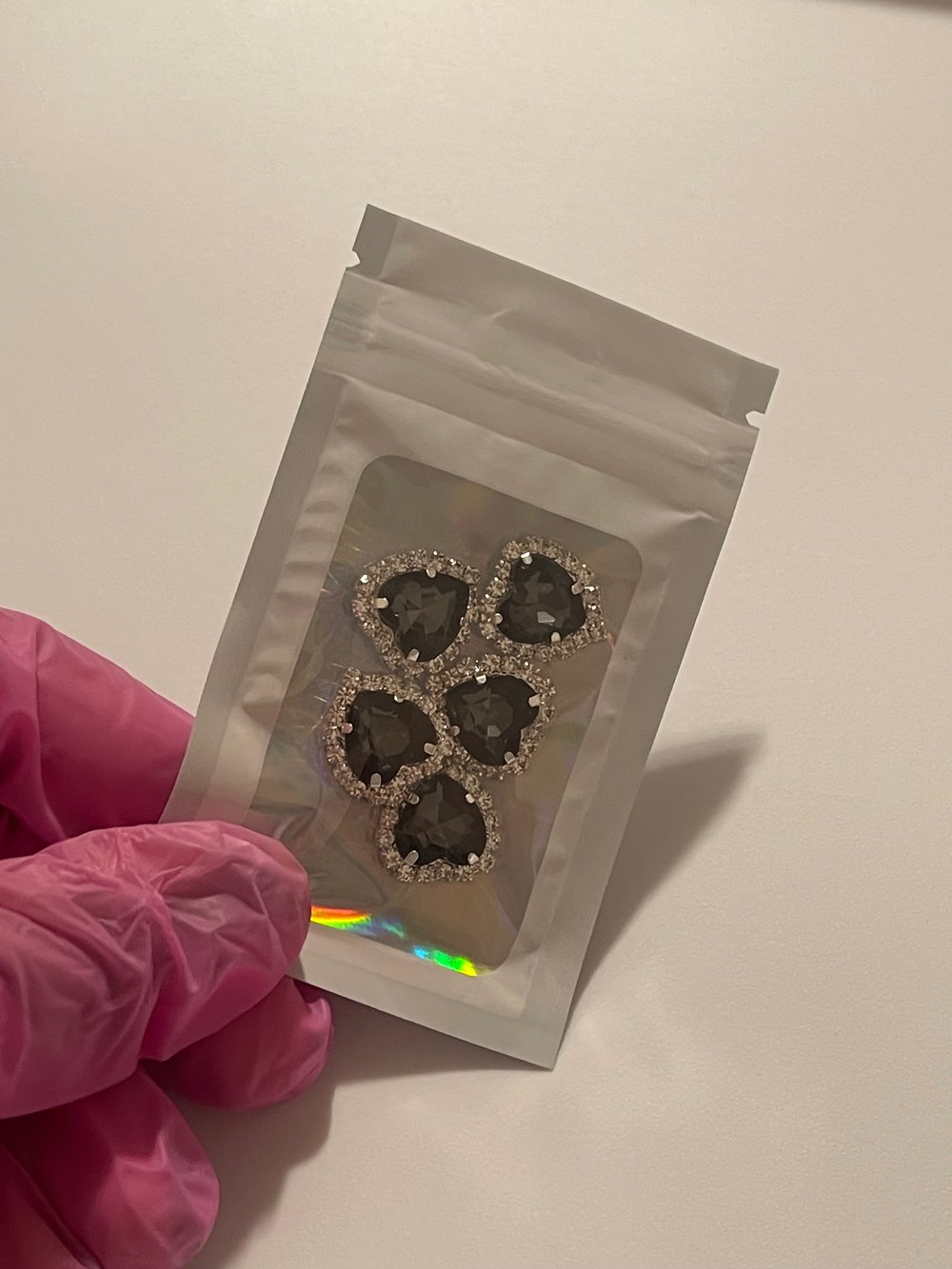 Image of GREY BLING HEARTS 