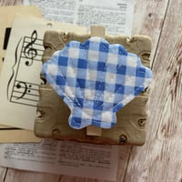 Image 5 of “Sea Shell” Quilted Planner Clip OR Clothes Pin Clip