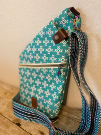 Image 3 of Aqua Canvas Traveler Sling