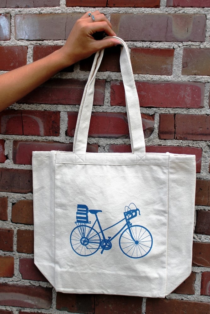 Blue Bike Tote