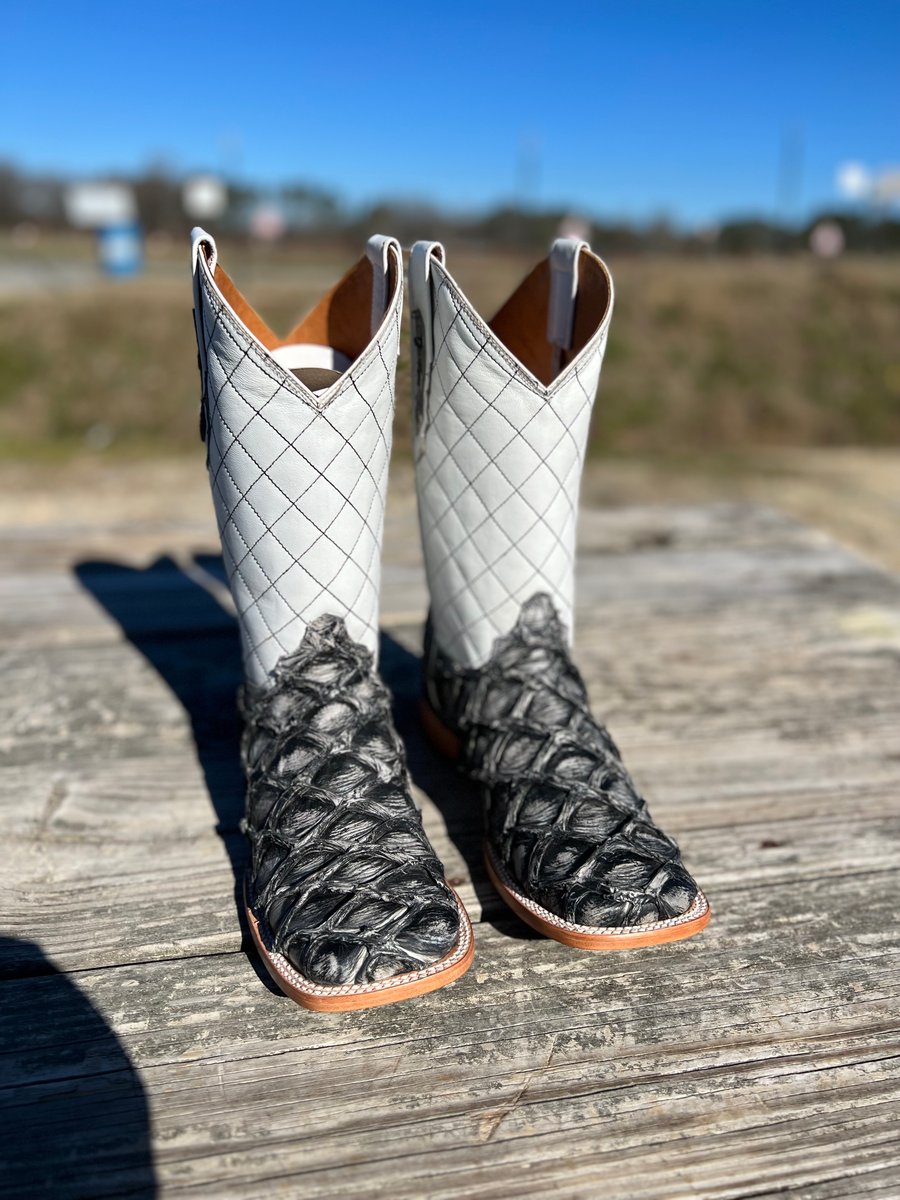 Men's Marfil Ghost Pirarucu Fish Scale Wide Square Toe Boot El