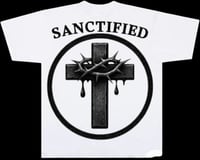 Image 2 of White Sanctified Hustle Tee