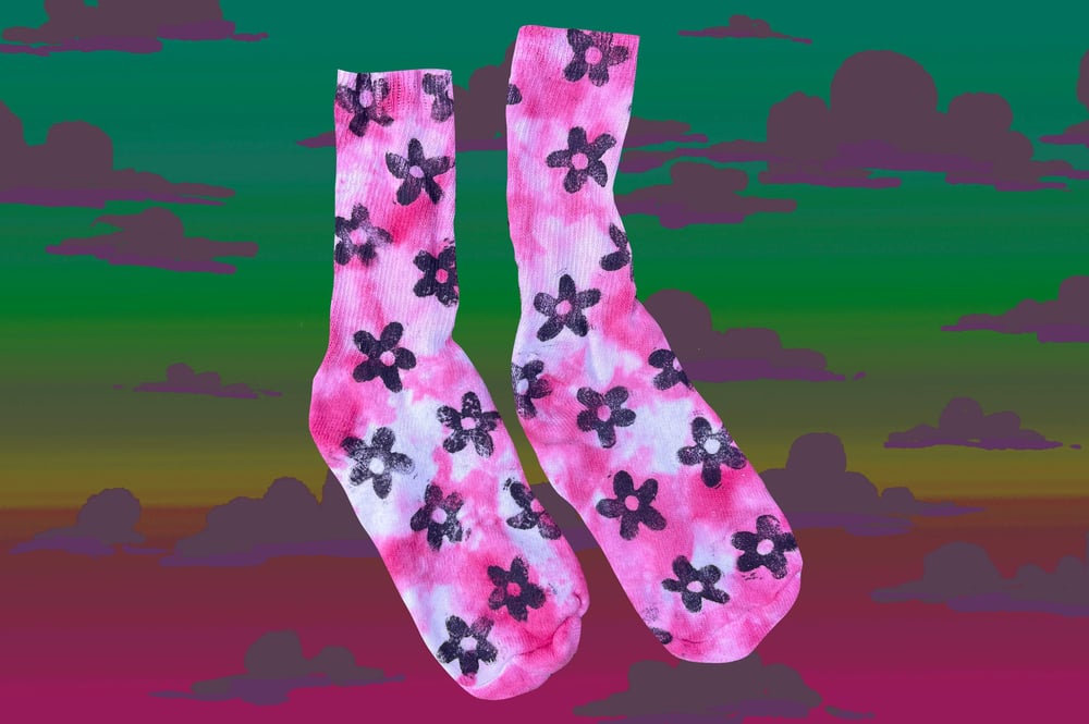 Image of Pink Daisy Socks 