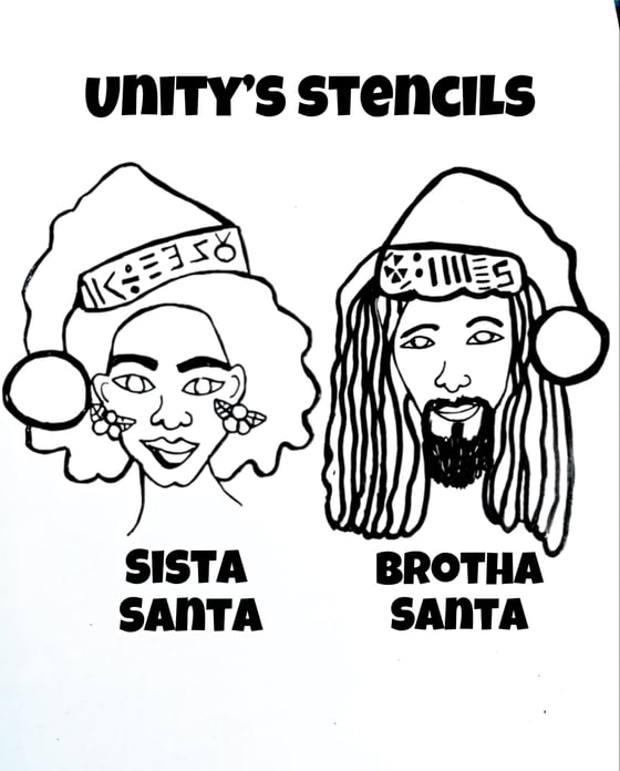Image of Unity’s Brotha & Sista Santa Stencils 