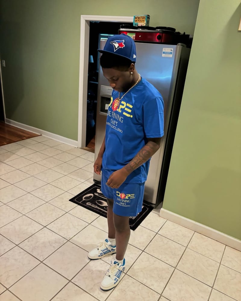 Image of Ocean Blue D.O.P.E Shorts Set