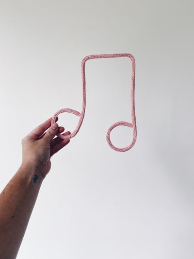 Image of 'Woven Words' - Double Music Note