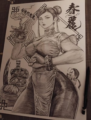 Image of Original Art : Chun Li SF6 // Hyde Zhang