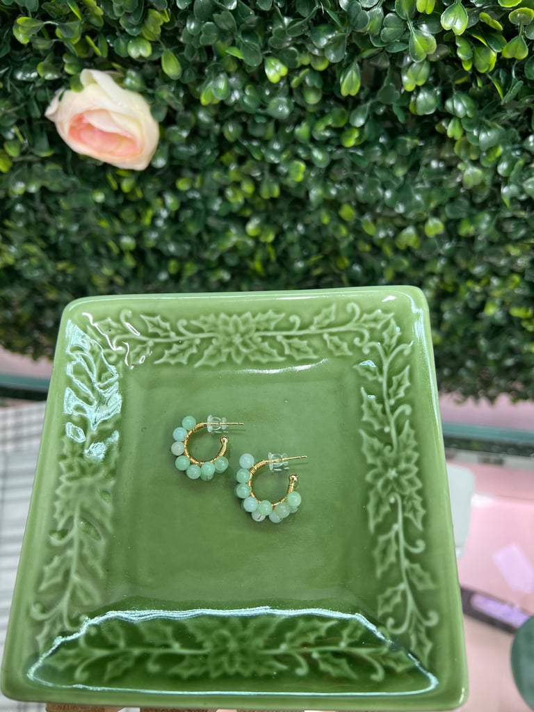 mini jaded hoops  Image 2