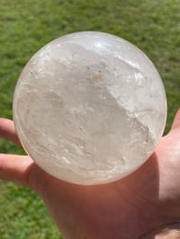 Image 10 of Clear Quartz Crystal Sphere With Rainbows #1463