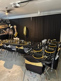 Image 1 of Cloth table set up for 6 people