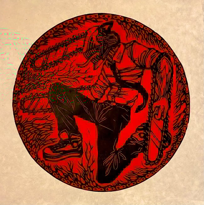 Chainsaw Man Block Print