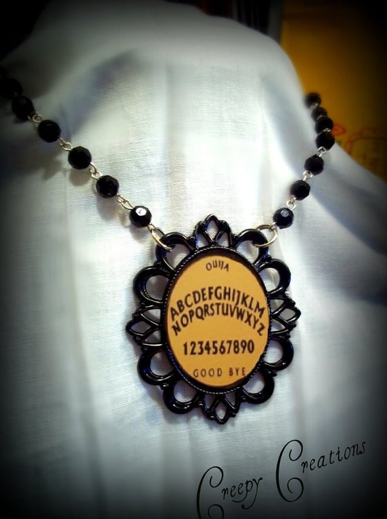 Image of Ouija Board Rosary Gothic Necklace