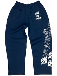 Image 2 of SWEATPANTS V2 - NAVY/WHITE