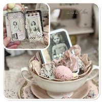 Image 17 of A Petite snippet sample french lace book in a tiny tin.