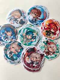 Image 1 of Genshin impact - Chibi 3" stickers (NEW: Lyney, Lynette, Freminet)