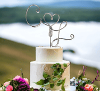 Image 1 of Couples Initials Cake Topper