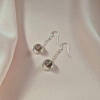 Image 6 of Boucles d’oreilles minimalistes argent quartz fumé