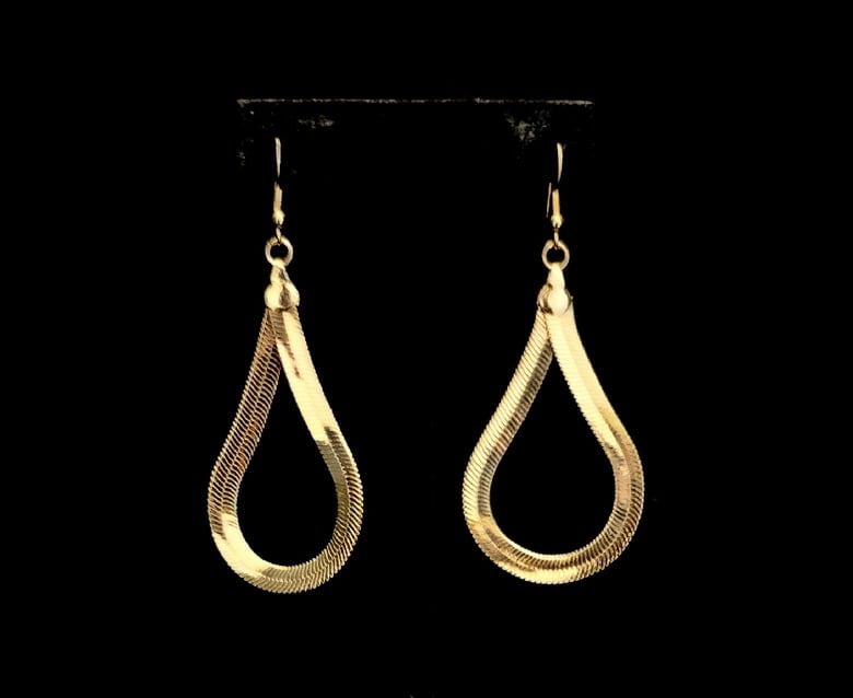 Image of Gold Loop Large Pierced Earrings 