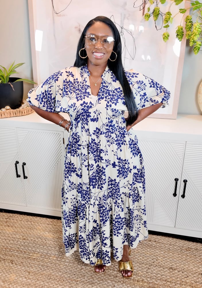 Image of Beautiful Blue Vine Dress 
