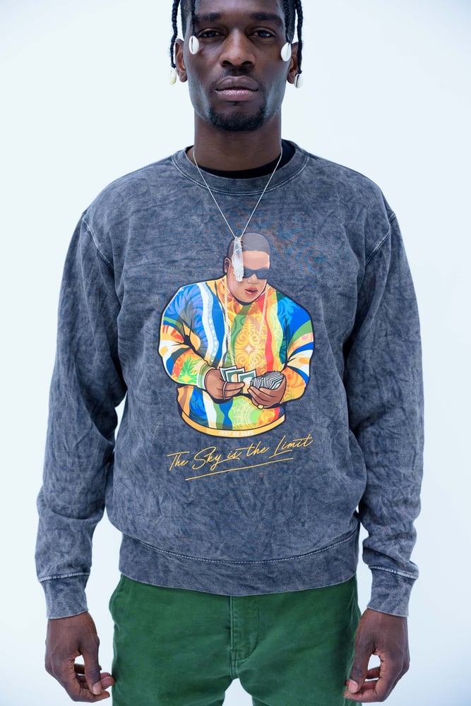 Image of Vintage Acid Wash Sky is the Limit crewneck 