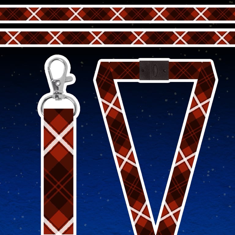 tartan lanyard with breakaway clasp!