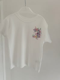 Image 2 of Floral Unicorn T-Shirt