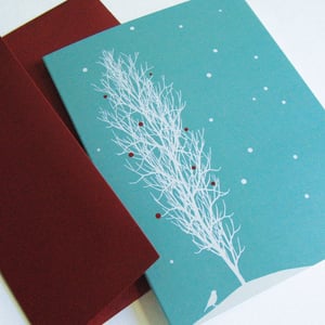 Image of Snowfall Tree - Card Set of 8