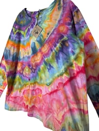 Image 8 of 2XL Ladies Long-Sleeve Stretch Tee in Euphoria Agate Ice Dye