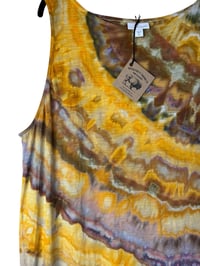 Image 7 of ♻️ UPCYCLED XL Tall J. Jill 100% Cotton Tunic Tank/ Dress in Honey Agate Ice Dye
