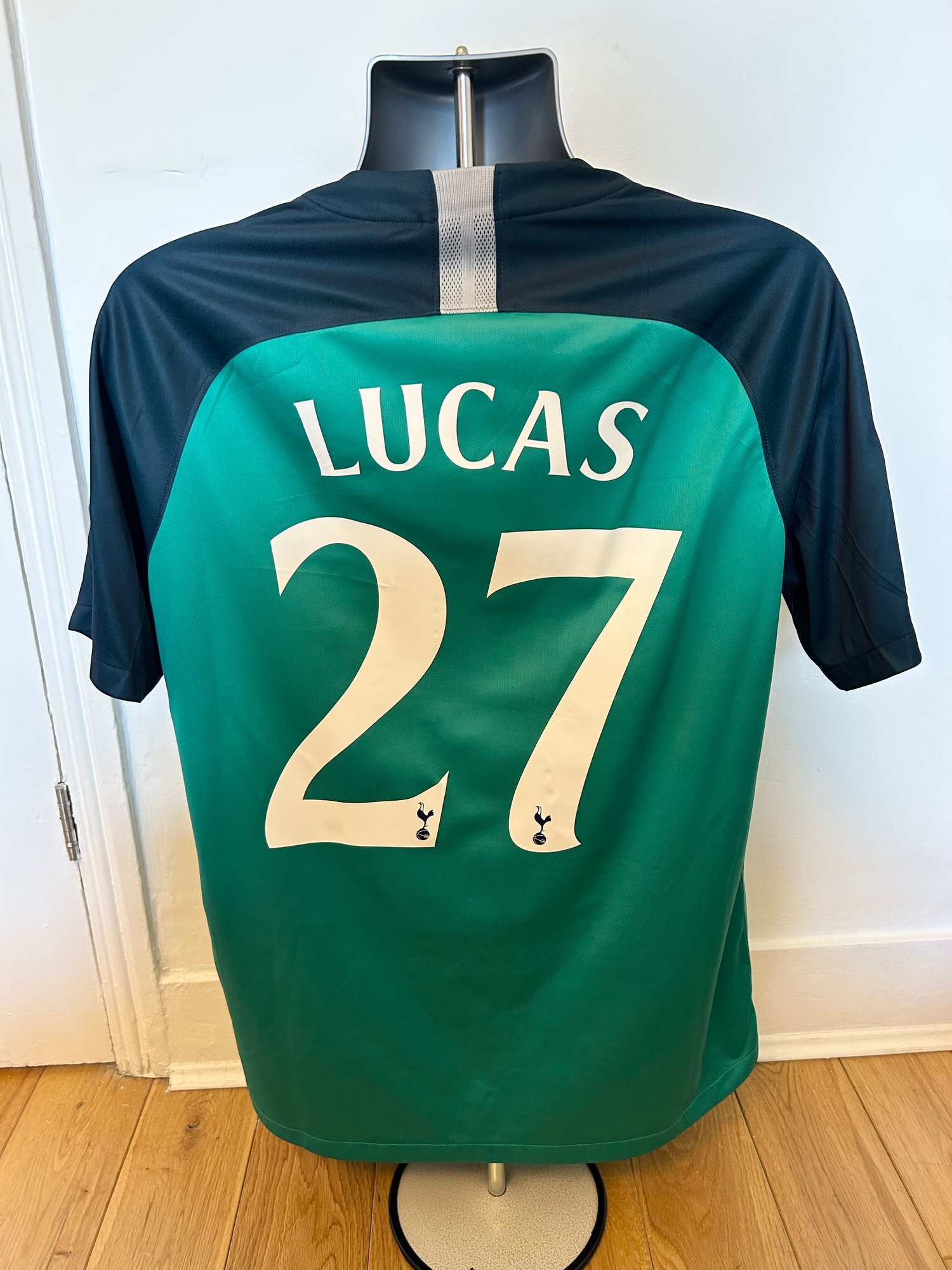 Image of Tottenham Hotspur “LUCAS 27” 2018/19 Third Shirt + UCL patches (L)