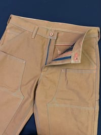 Image 4 of 37x32 12oz double front brown canvas no.233A