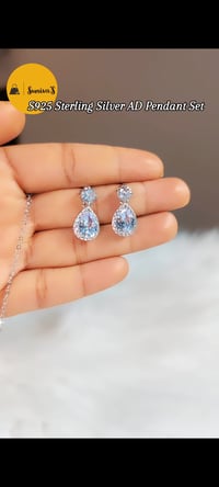 Image 5 of Suvina_S925 Sterling Premium Quality AD Pendant set Copy Copy