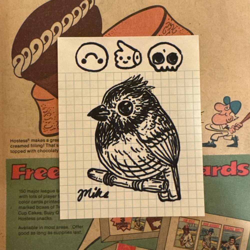 Image of Fat Bird Sharpie Sketch #127