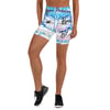 BOSSFITTED Baby Blue and White Born Pressure Yoga Shorts