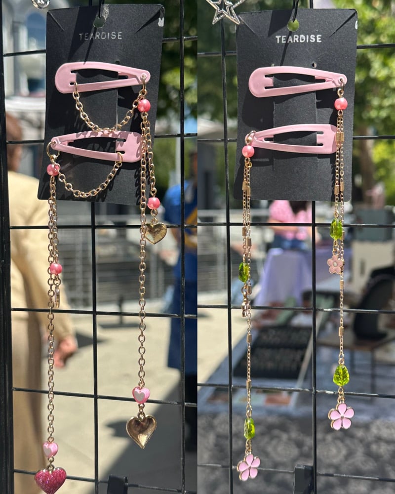 Image of pink hair clips