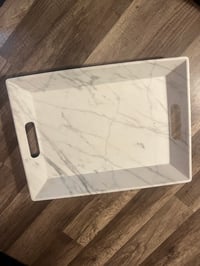 Image 1 of large marble printed tray 