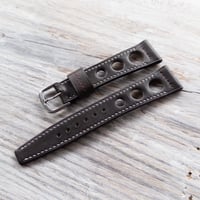 Image 4 of Vintage Heuer / Omega style Rally strap - Dark Grey