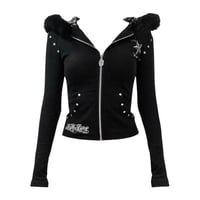 Image 1 of black starkissed hoodie *silver*