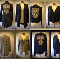 Image 1 of Fatal Beauty Series: UPcycled Peek-a-Boo skully cardi’s