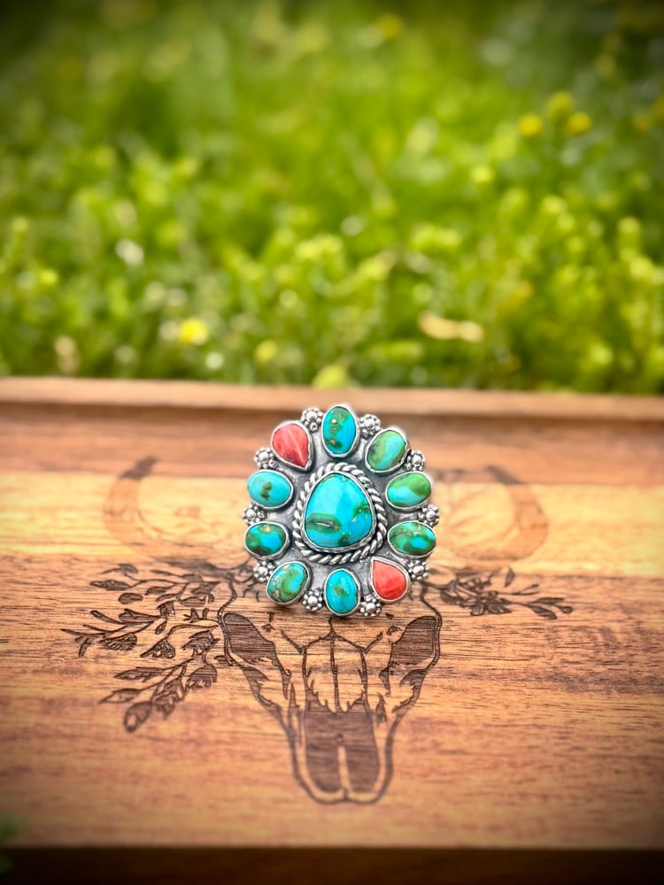 Image of Sonoran Gold & Spiny Oyster adjustable ring