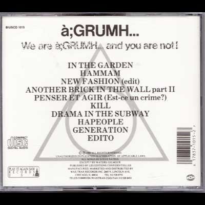a;GRUMH-We Are A;Grumh And You Are Not! CD/ Rare-Original