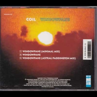 COIL-Windowpane CD Single/ Original-Rare!