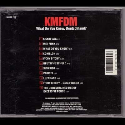KMFDM-What Do You Know Deuschland CD/ Original Wax Trax! Release
